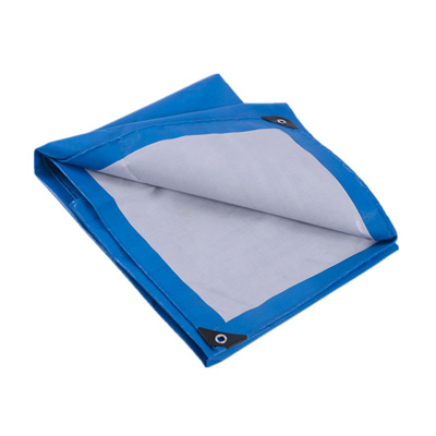 Blue and white dual color PE tarpaulin